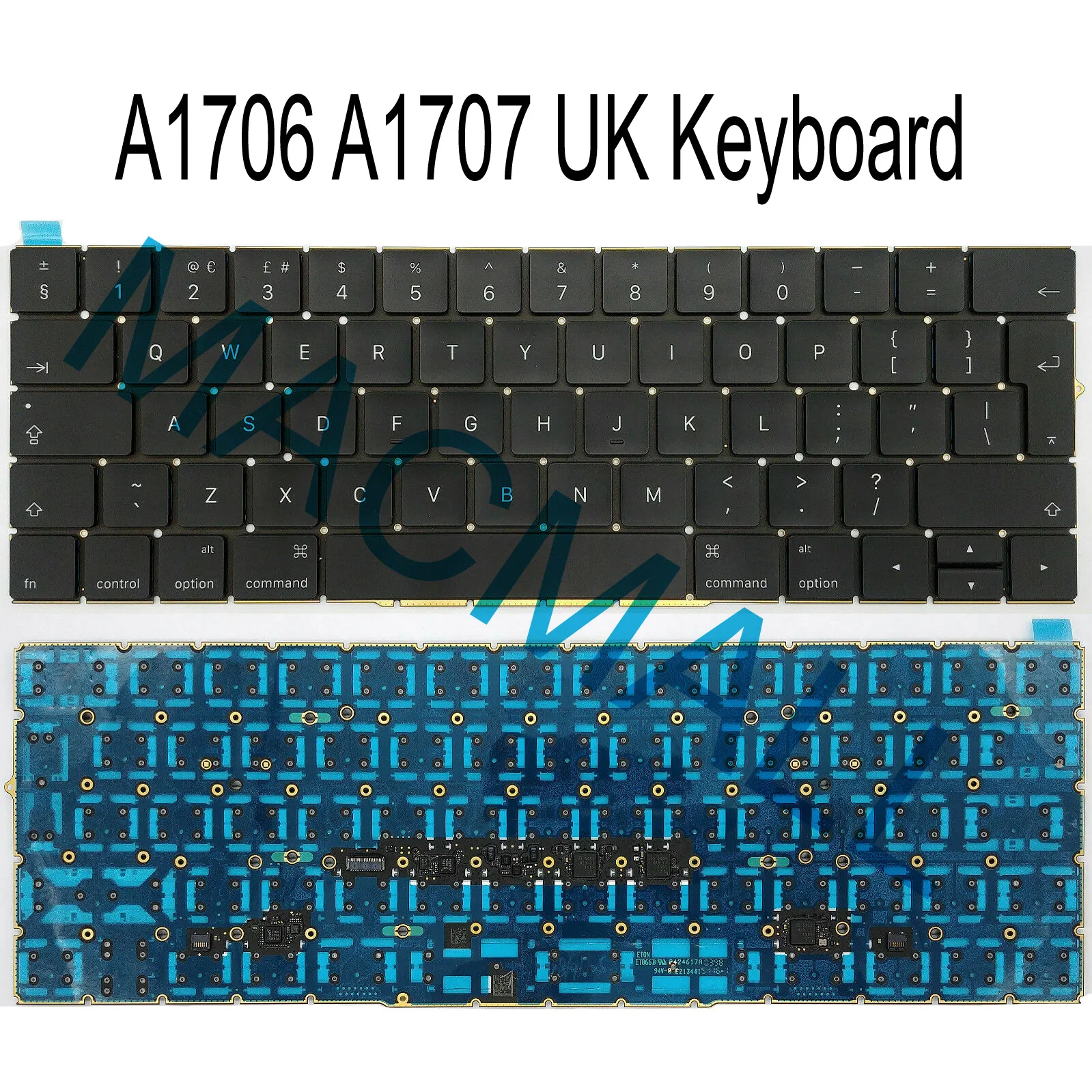 Nuova Tastiera A1706 A1707 Uk Per Macbook Pro Retina 13 "15" A1706 A1707 Tastiera Uk Fine 2016 Metà 2017 Anno