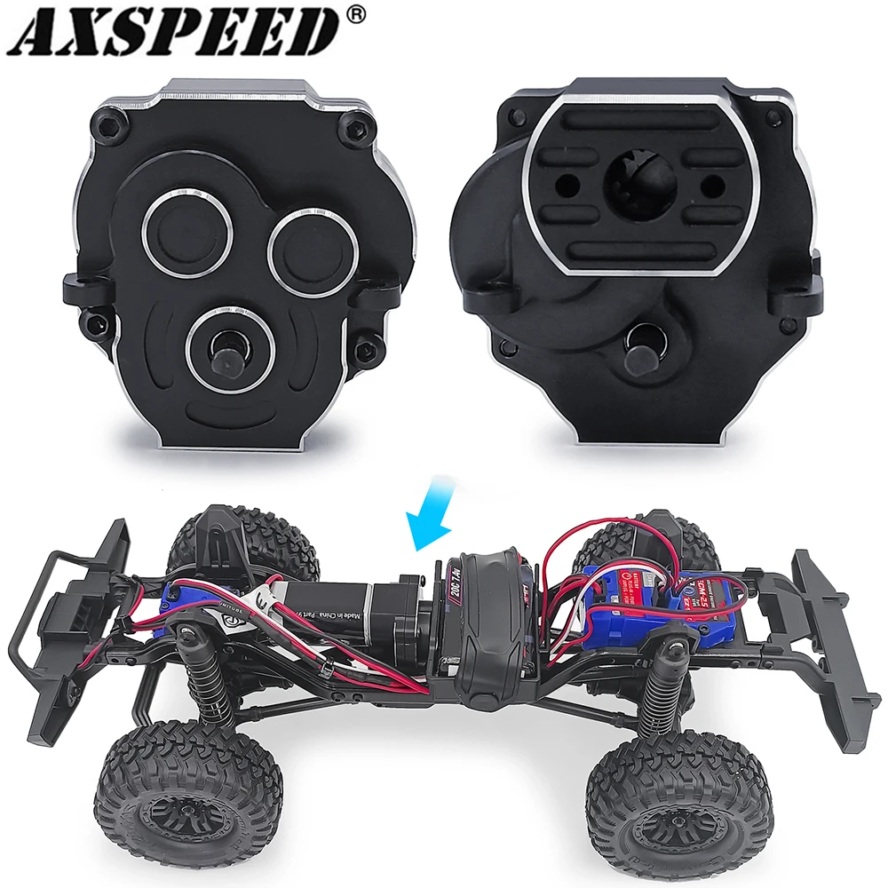 Axspeed Metal Gearbox Assembly Trasmissione Con Ingranaggi Interni Per 1/18 Rc Crawler Car Trx4M 9791 Bronco Defender Parts