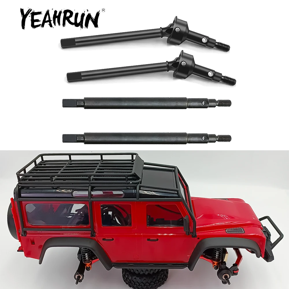 Yeahrun Trx4M Steel Anteriore Posteriore Drive Stub Axles Cvd Joint Dogbone Per Trx-4M Bronco Defender 1/18 Rc Crawler Car Upgrade Parts