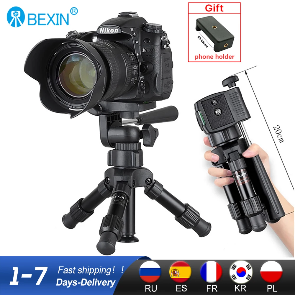 Bexin Ms02 Portable Tripode Photography Travel Portable Compact Leggero Mini Treppiede Per Fotocamera Con Testa Per Fotocamera Iphone