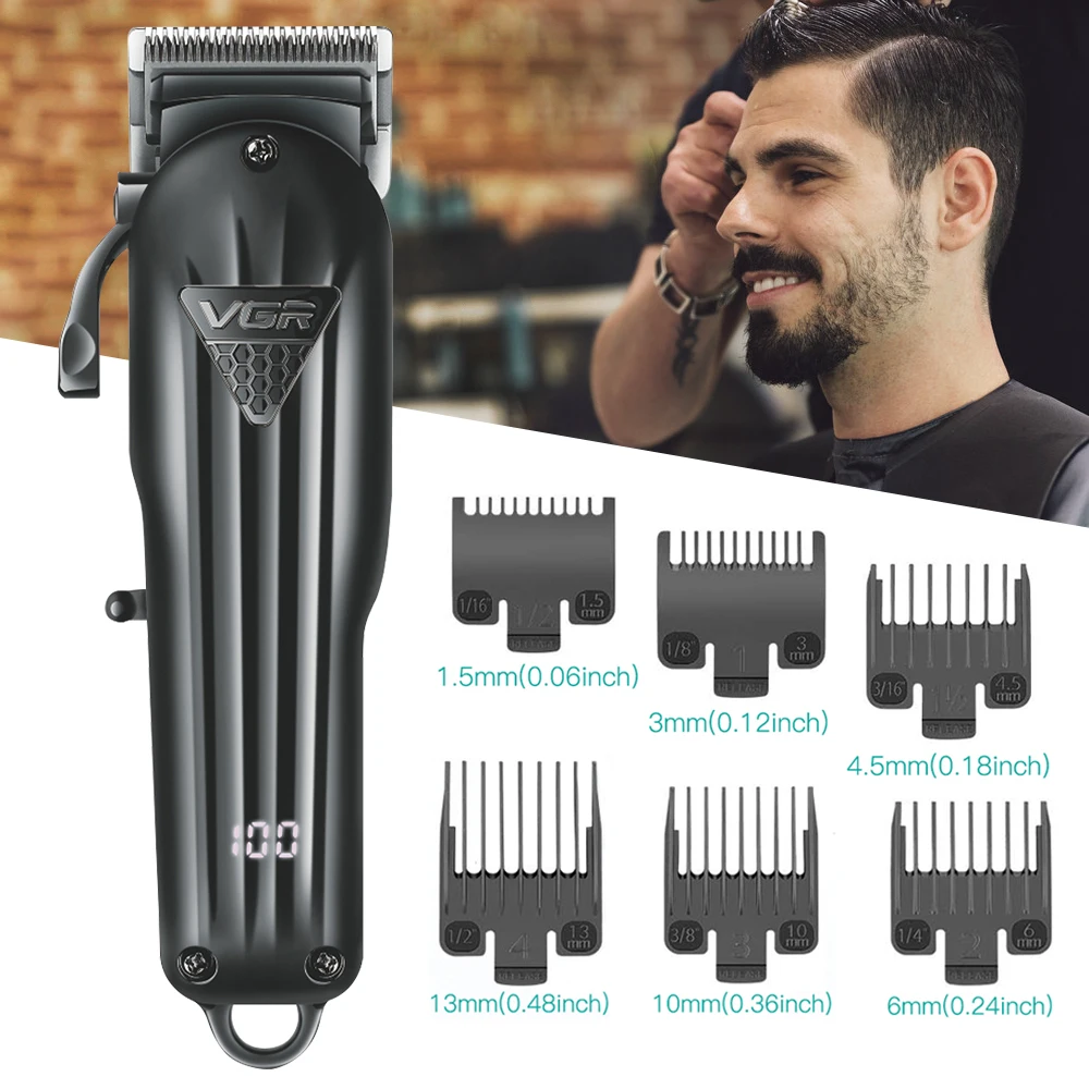 Tagliacapelli Professionale Ricaricabile Vgr Tagliacapelli Per Uomo Rasoio Tagliacapelli Accessori Barbiere Taglio Machin Barba
