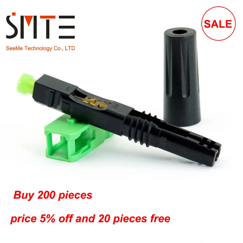 Fibra Ottica Veloce Del Connettore Ftth Del Connettore Dello Sc/Apc Di Alta Qualità Di 100 Pz/Lotto Sc/Apc Npfg 8802-Tlc/3 Xf-5000-0322-3 55Mm