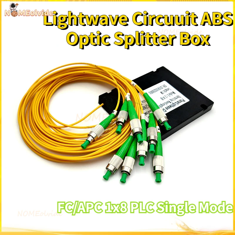 Miglior Fc/Apc 1X8 Plc Fibra Ottica Splitter Single Mode Fc Apc Connettore Ftth 1*8 Planar Lightwave Circuit Abs Ottica Splitter Box