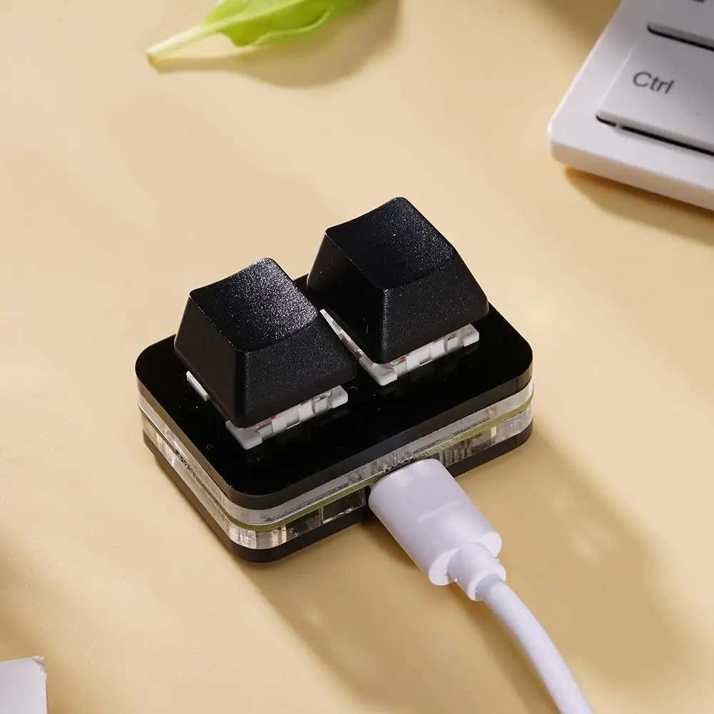 Rgb Usb Mini Tastiera 2 Tasti Copia E Incolla Programmazione Macro Tastiera Meccanica Retroilluminazione Gaming Mini Tastiera Personalizzata