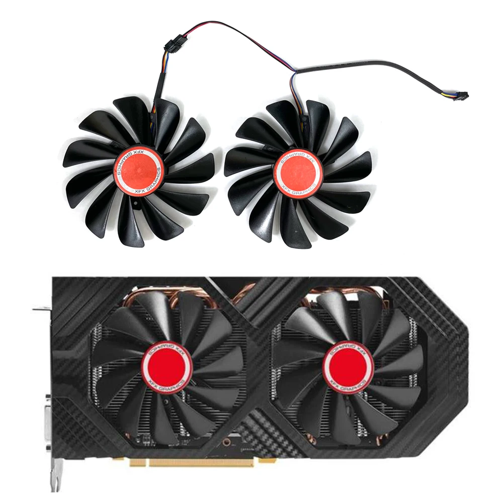 Nuova Ventola Di Raffreddamento Della Scheda Video Rx590 Gpu Alternativa 95Mm Cf1010U12S Fdc10U12S9-C Per Il Raffreddamento Della Scheda Video Xfx Rx 