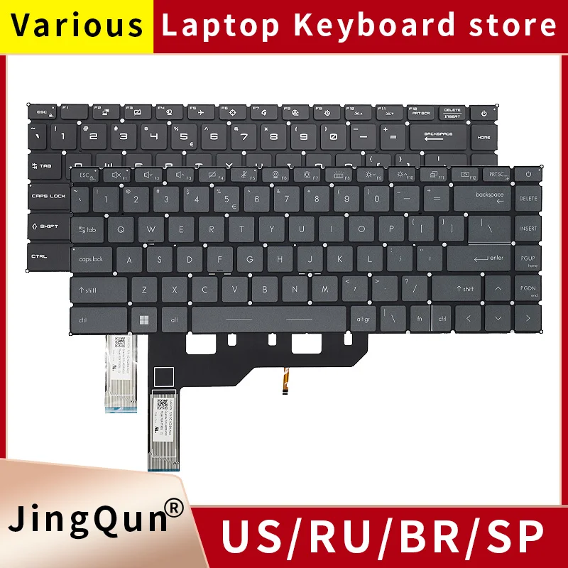 Tastiera Per Laptop Russa Degli Stati Uniti Per Msi Gs66 Ge66 P66 Gp66 Stealth Nsk-Ffbbn Ffabn Muslimexmuslimah Retroilluminazione Rgb