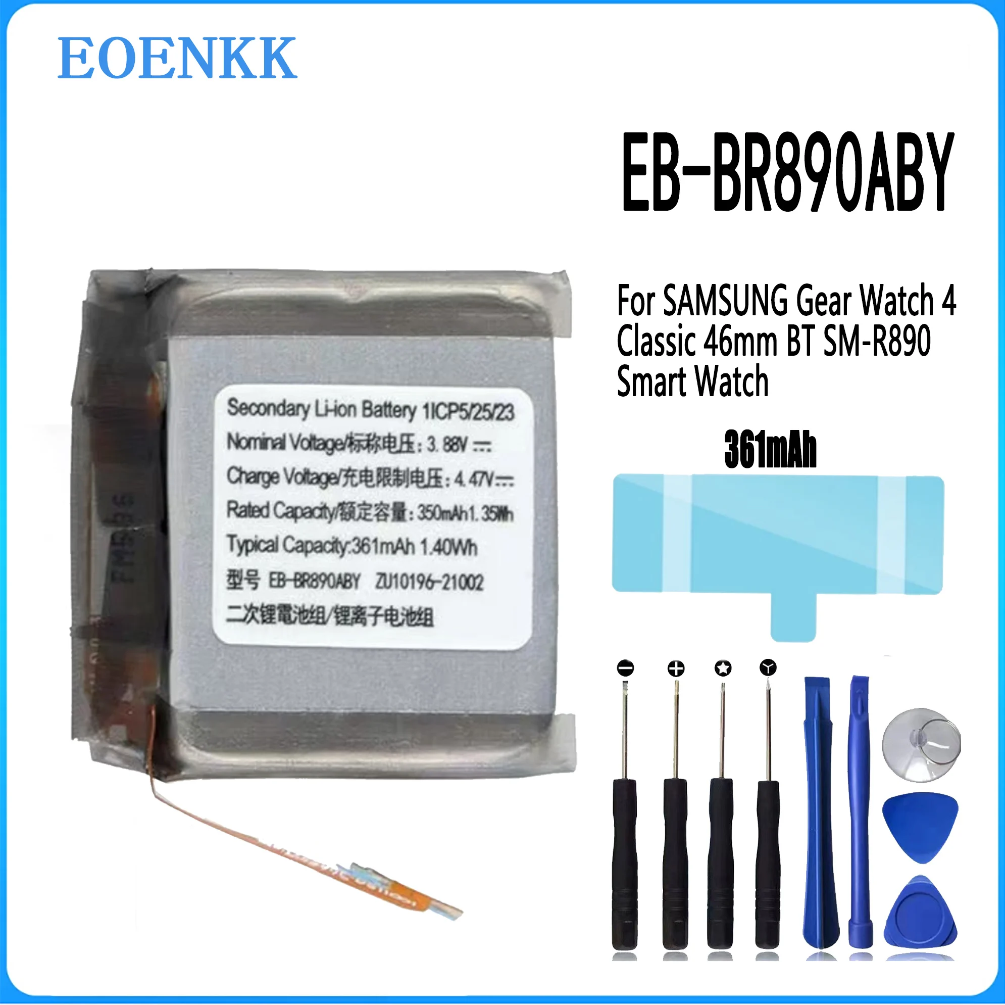 Eb-Br890Aby Batteria Per Samsung Gear Watch 4 Classic 46Mm Bt Sm-R890 Smart Watch Batterie Ad Alta Capacità