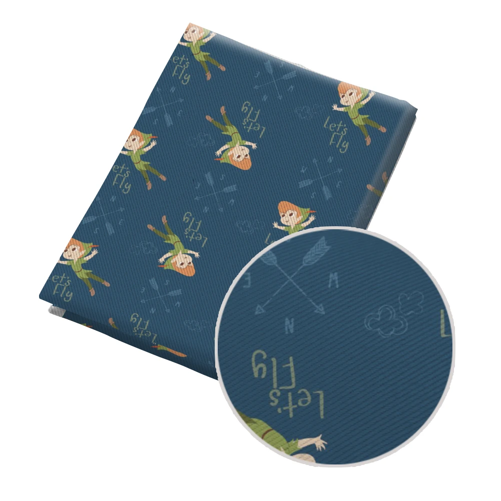 Peter Pan Disney Cartoon Bubble Cloth/Twill Fabric/Peach Skin Fabic/Polyster Cotton Patchwork Tissue