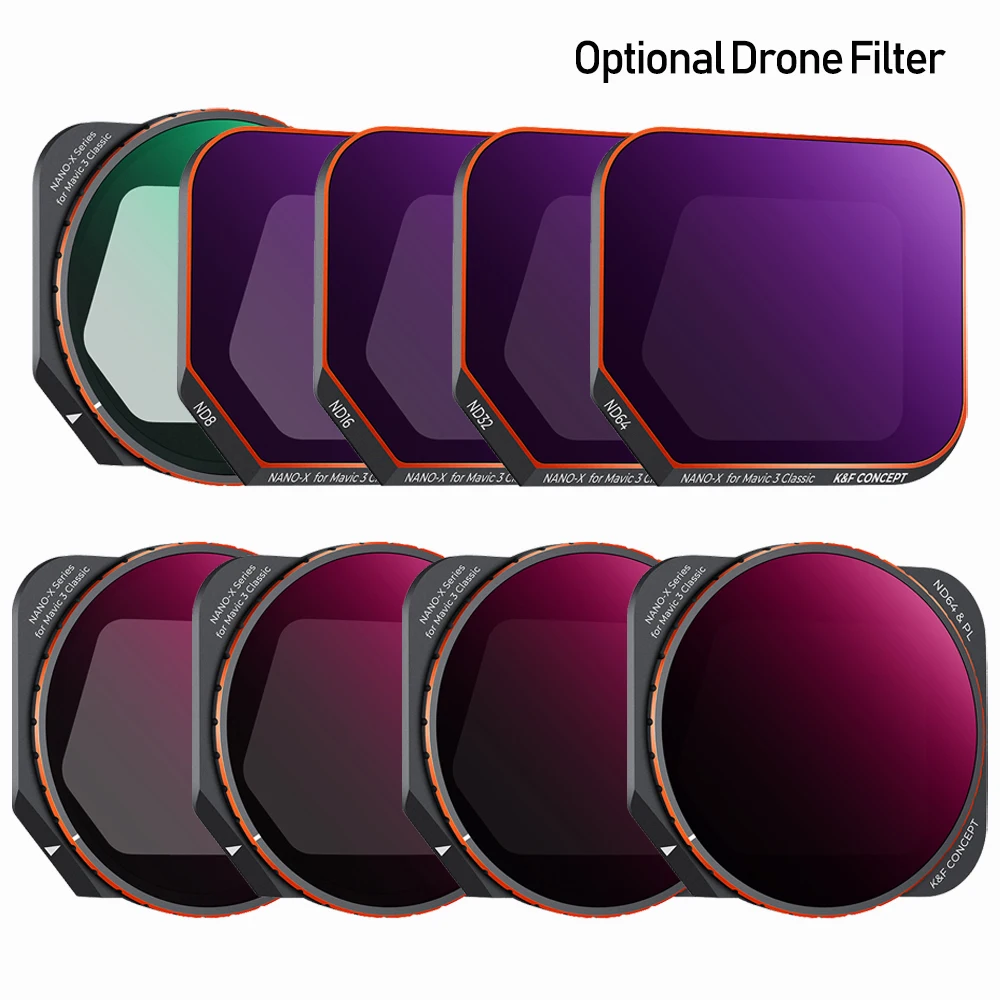 K & F Concept Filter Per Dji Mavic 3 Classic Filter Cpl/Nd8/Nd16/Nd32/Nd64/Nd & Pl Drone Camera Filter Accessori Con Pellicola Verde