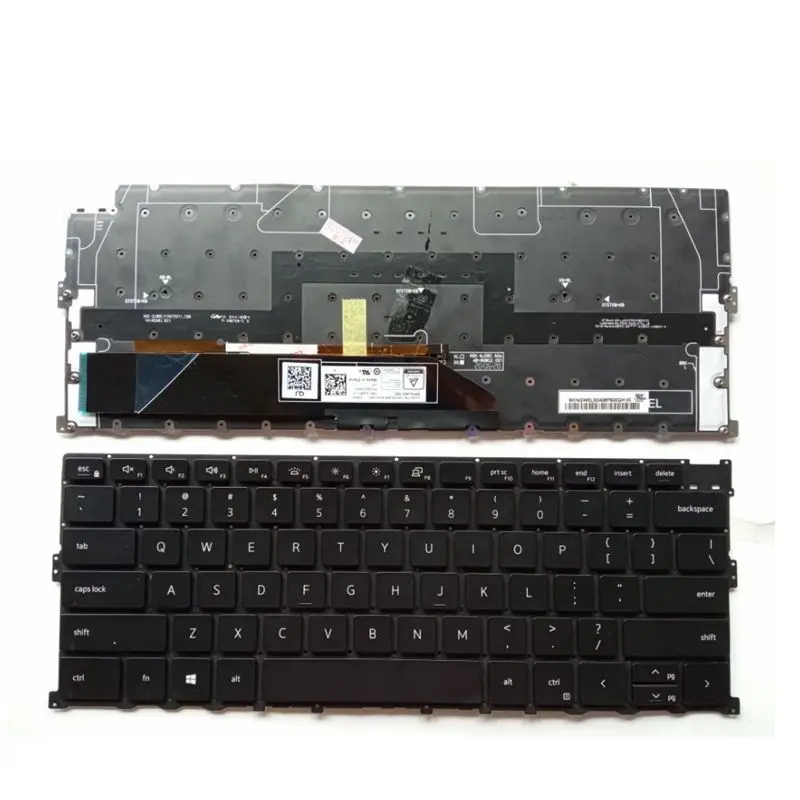 Nuova Tastiera Usa/Ru Per Laptop Dell Xps 13-9300 13 9300 Con Retroilluminazione