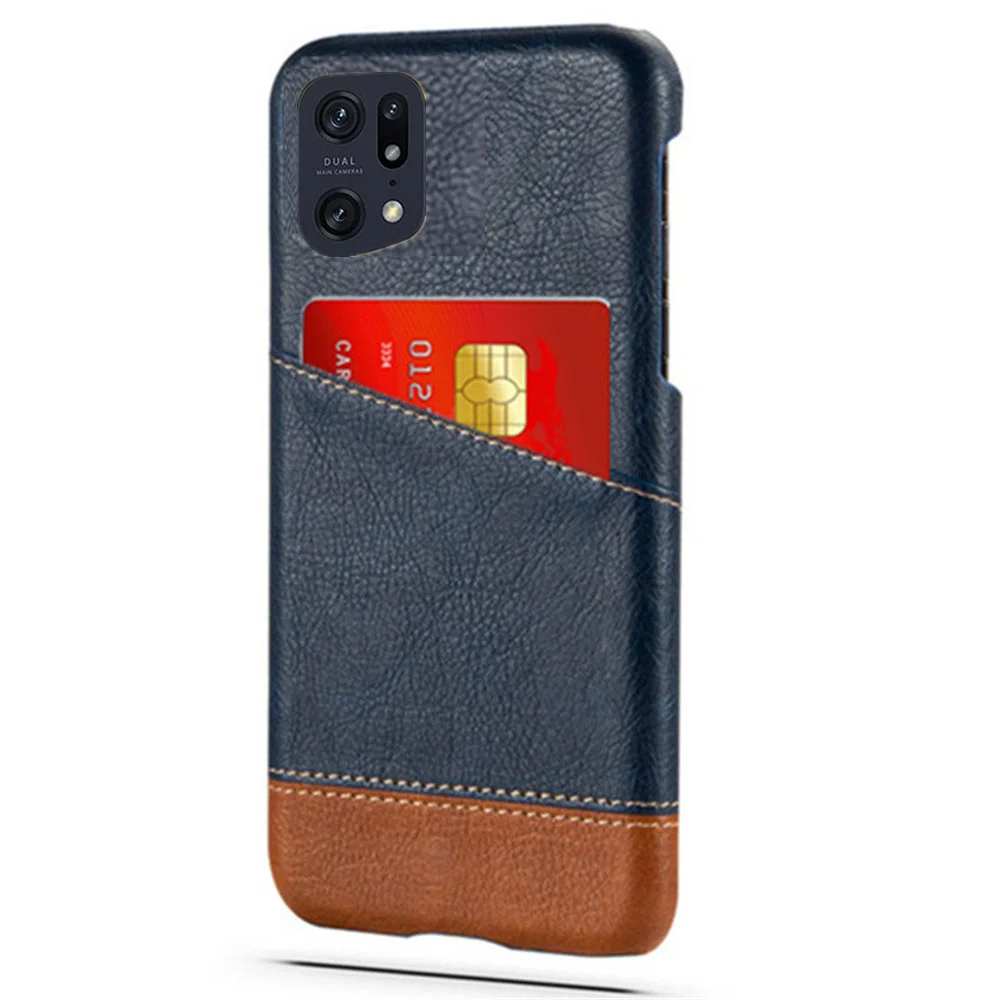 Wallet Case For Oppo Find X5 X5 Pro Card Slot Holder Mixed Splice Pu Leather Cover For Find X5 Pro Funda For Oppo Findx5 X5Pro