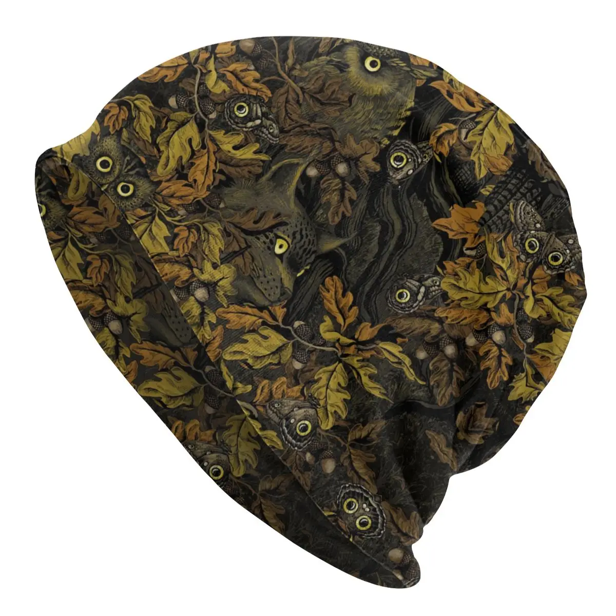 Winter Warm Bonnet Homme Cappelli Per Maglieria Hip Hop Fit In Burnt Sienna Beanie Cap Outdoor Ski Forest Gufi Eyes Camo Berretti Caps