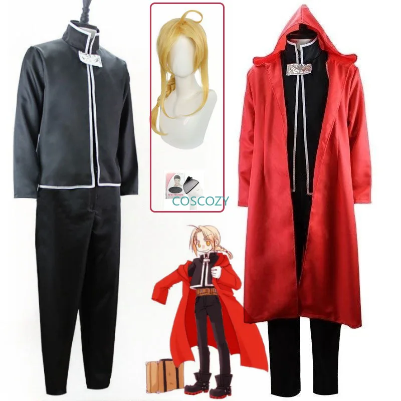 Anime Cos Fullmetal Alchemist Edward Elric Costumi Cosplay Red Outfit Halloween Christmas Uniform Custom Size Costume Cosplay