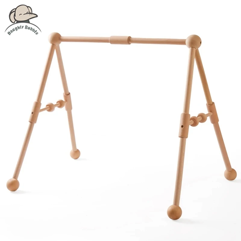 1Set Play Gym Frame Baby Activity Montature Per Il Fitness In Legno Play Gym Mobile Baby Room Decoration Accessori Per Neonati Sonaglio Giocattolo