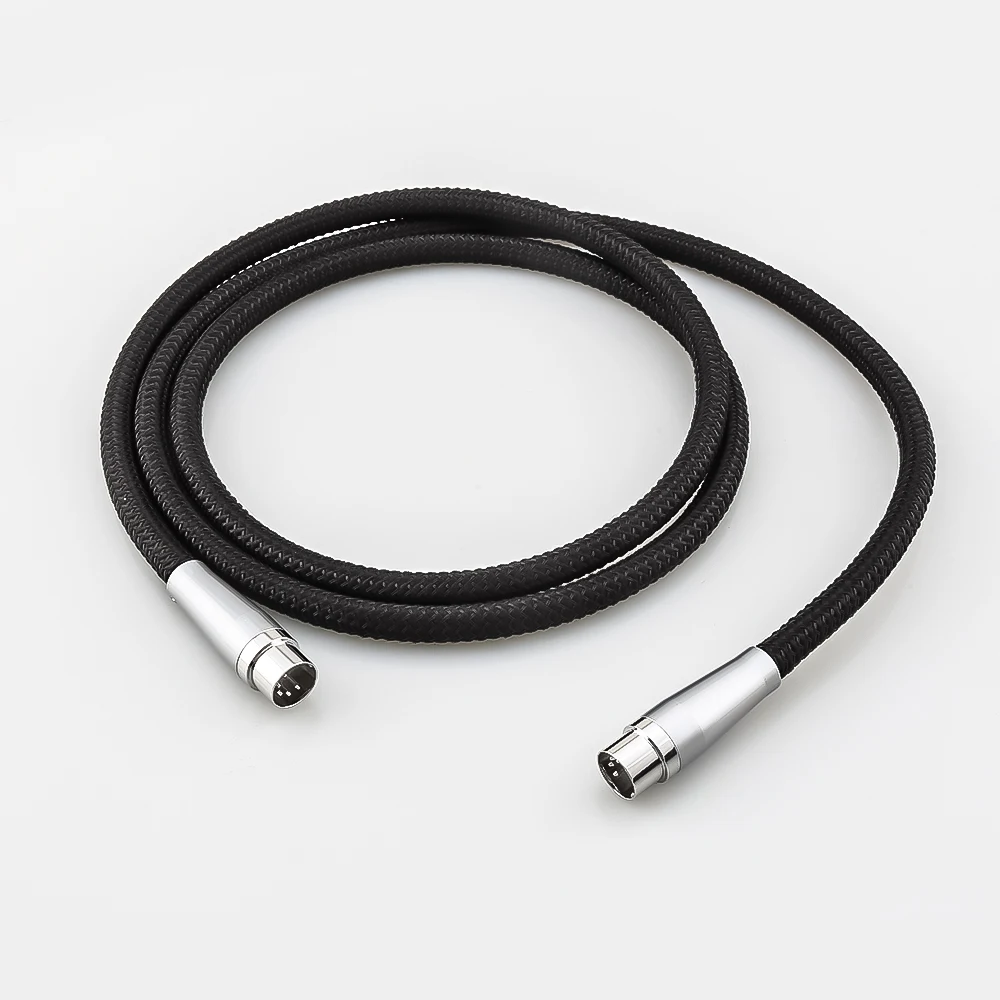 Hi-End Puro Argento Massiccio 5 Pin Din A Din Hi-Fi Interconnect Per Naim, Quad