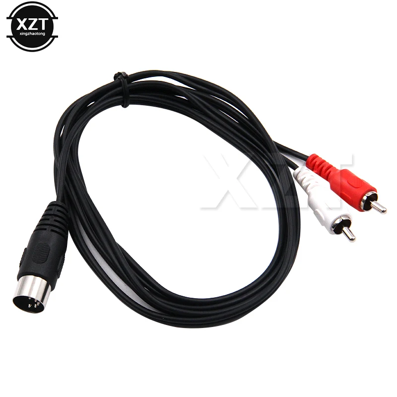 1Pc 5-Pin Din Maschio Midi A 2 Doppia Spina Maschio Rca Cavo Audio Per Sistemi Stereo Quad Naim Ad Alta Velocità