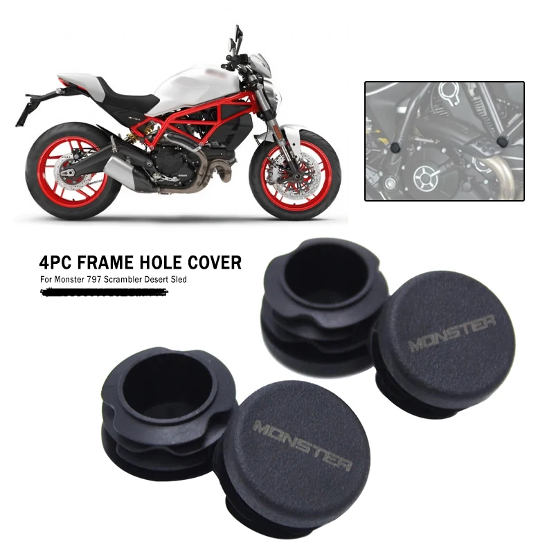 Per Ducati Monster 797 Scrambler Desert Sled Accessori Moto Frame Hole Cover Caps Plug Decorativo Frame Cap Set