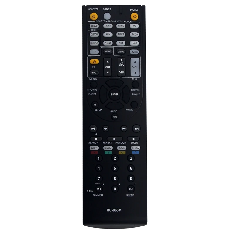 1 Pezzo Rc-707M Telecomando Abs Nero Per Altoparlante Home Theater Onkyo Ht-R560 Ht-R667 Ht-S5100 Ht-S6100 Htp-750X Skb-750X L