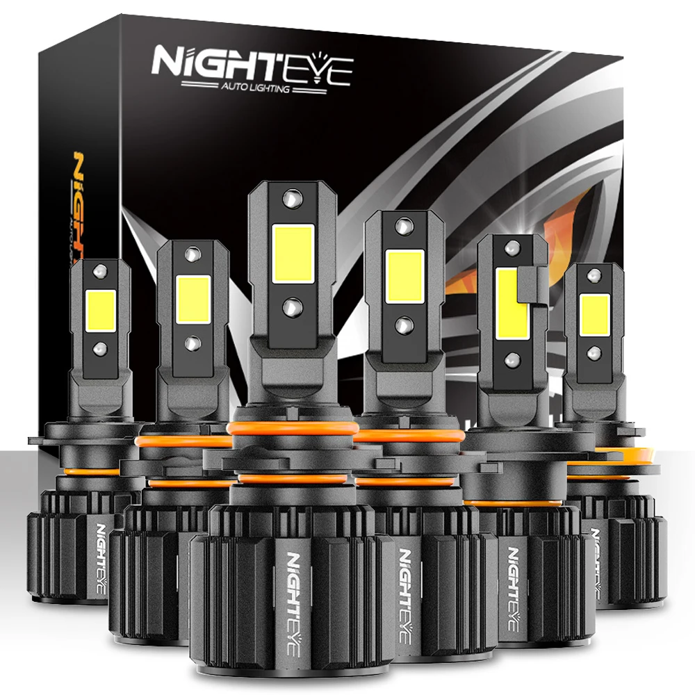 Nighteye H7 Led Canbus 30000Lm Lampadine Per Fari Auto H4 Hb3 9005 Hb4 9006 H11 H8 H9 9012 Luci A Led 6500K Bianco 12V 72W Lampada Automatica