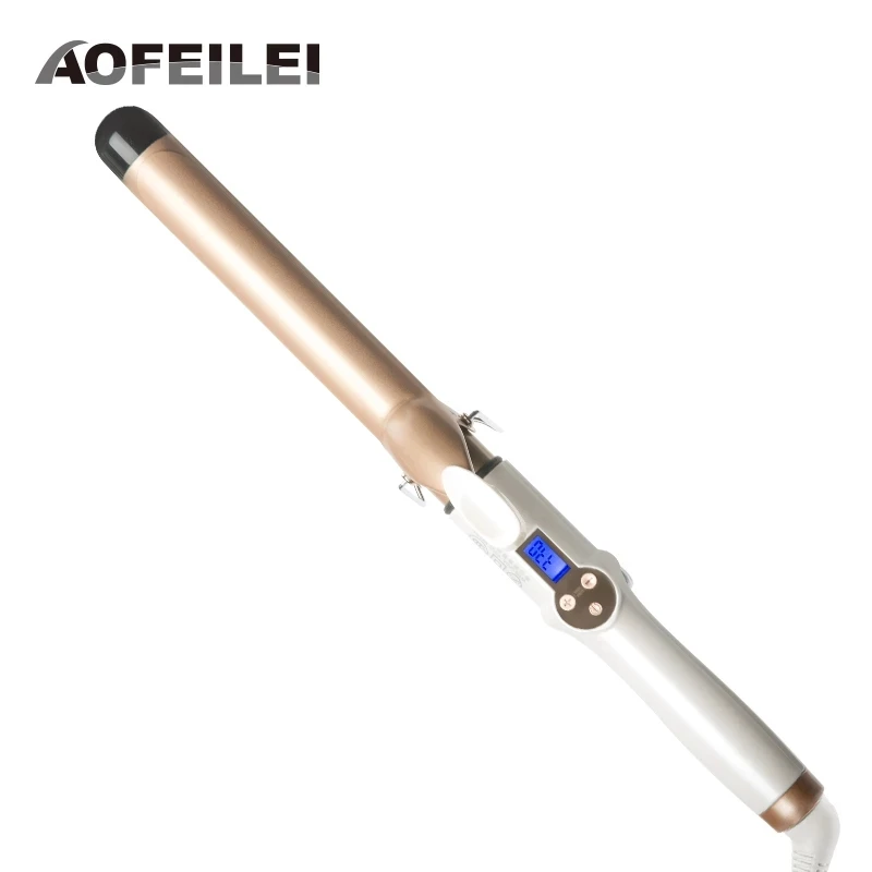 2023 New Real Electric Professional Ceramic Hair Bigodino Lcd Curling Iron Roller Curls Wand Waver Fashion Styling Tools