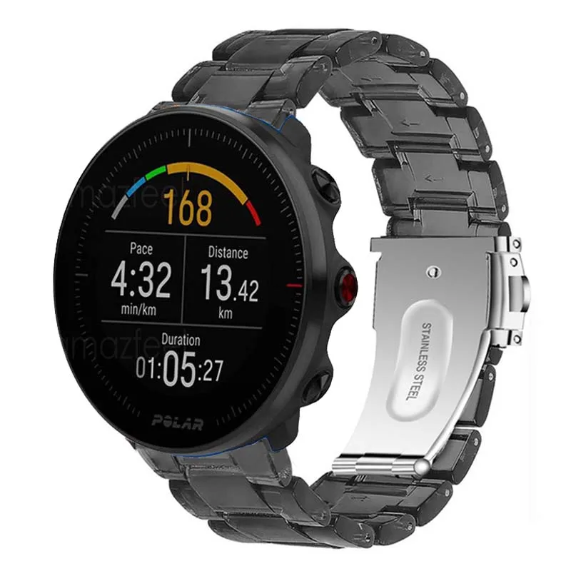 Cinturino In Resina Trasparente Per Polar Vantage M2 Correa Per Polar Ignite 2 Wristband Per Polar Grit X/Grit X Pro/Grit X Pro Titan Bracciale