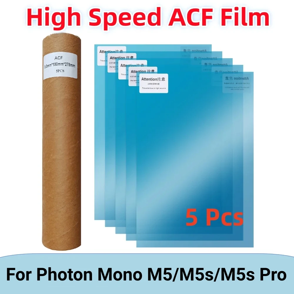 5 Pezzi Film Acf Da 10,1 Pollici 278X190Mm Per Anycubic Photon Mono M5S M5 Pro 0,3Mm Uv Resina Stampanti 3D Film Di Rilascio Fogli Acf Lcd Sla
