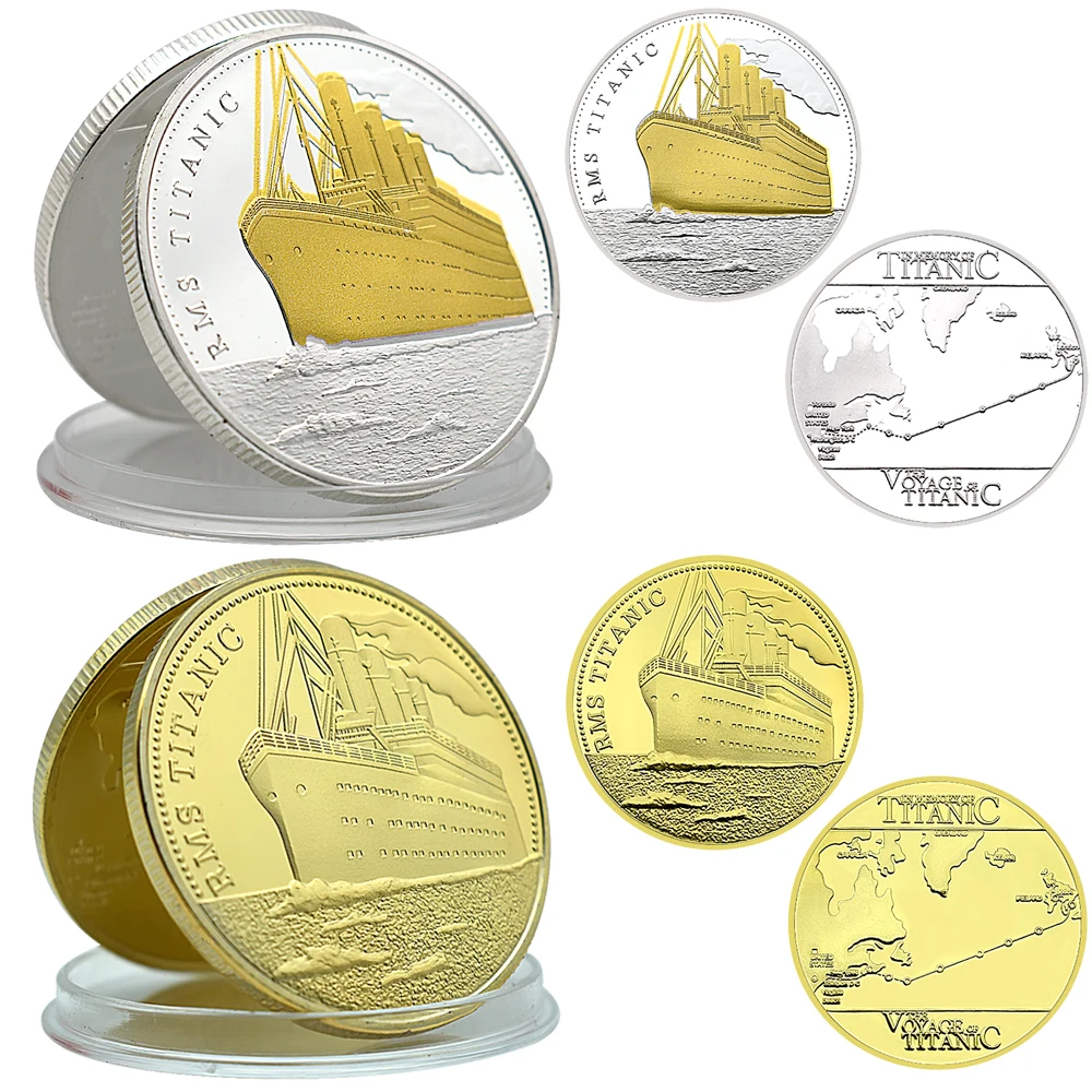 Moneta Titanic Moneta Commemorativa Da 1 Oncia Bel Regalo Artistico Moneta Da Sfida Con Film Classico Americano-Amore E Avventura