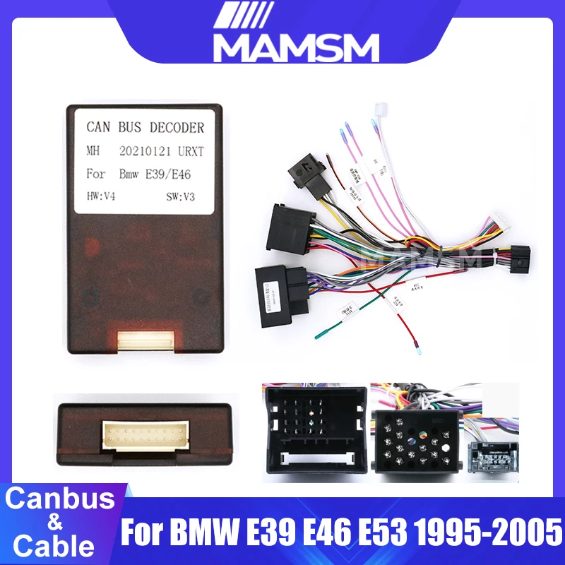 Cabus Box Per Bmw E39 E46 E53 1995-2005 Adattatore Per Cavo Android A 16 Pin Bmw-Xb-01 Car Dvd Media Audio Stereo