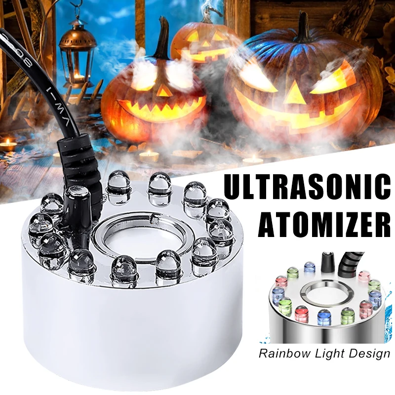 Mini Led Pumpkin Light Fogger Water Fountain Pond Fog Machine Per Halloween Christmas Easter Party Festival Decoration 2023