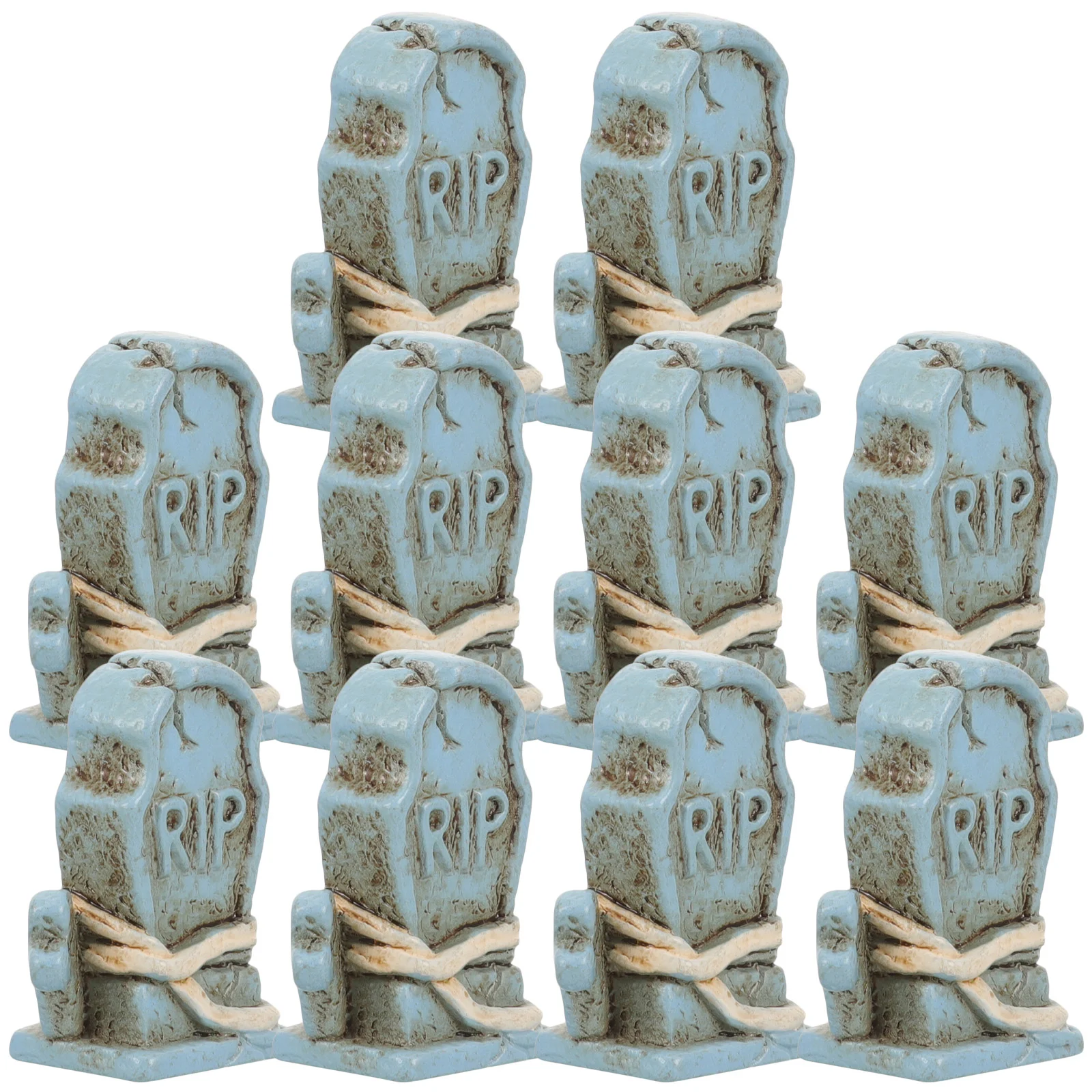 10 Pz Halloween Lapide Ornamenti Decorazione Lapidi Cimitero Resina Scherzo Prop Mini Puntelli
