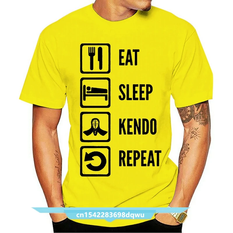 Kendo Daily Routine Kendo Per Kendo Lovers T-Shirt Collo Tondo Lettera T-Shirt Da Uomo 2021 Uomo Cotone Aderente Alta Qualità