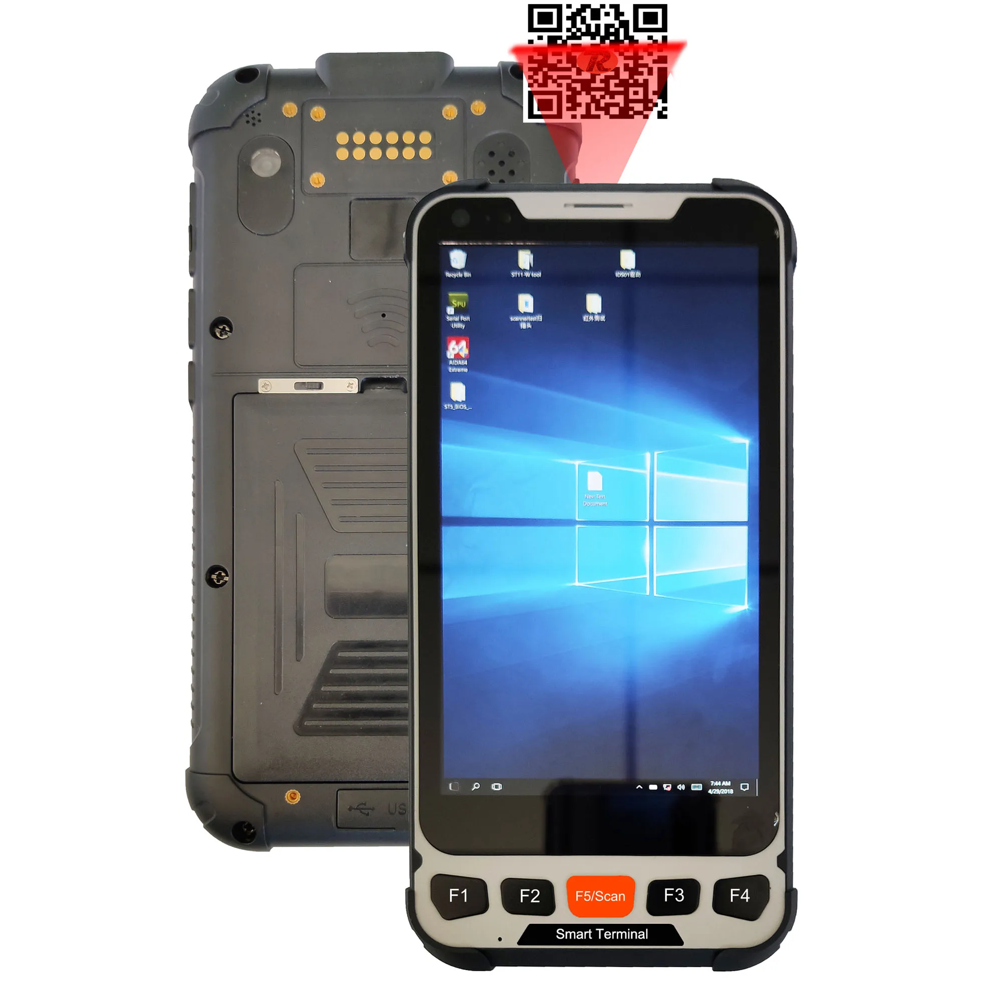 Tablet Robusto Terminale Palmare Windows 10 Pro Da 5.5 Pollici 4G Lte Usb 3.0 Con Scanner Di Codici A Barre 2D N4680