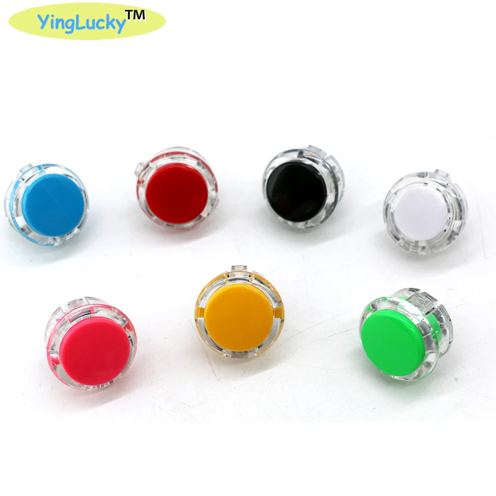 Yinglucky 10Pcs Sanwa Obsf-30 Obsc-24 Trasparente Arcade Pulsante 30 Millimetri Push Button Sostituire Jamma Pulsanti Sanwa Sanwa Arcade
