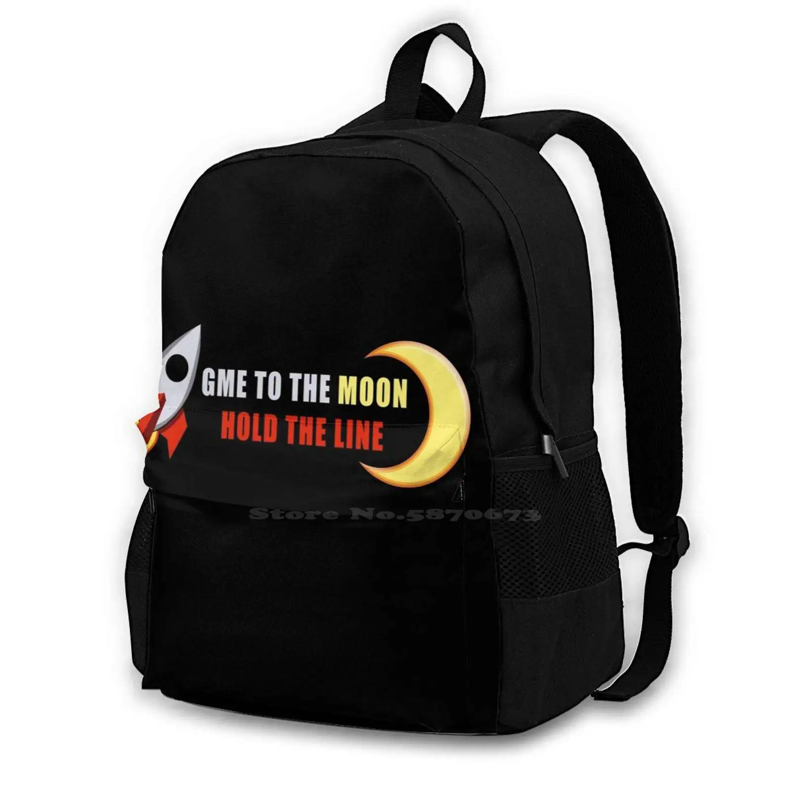 Gme To The Moon Hold The Line Teen College Student Zaino Borse Da Viaggio Per Laptop Gamestop Stock Gamestop Stock Gme Gamestop