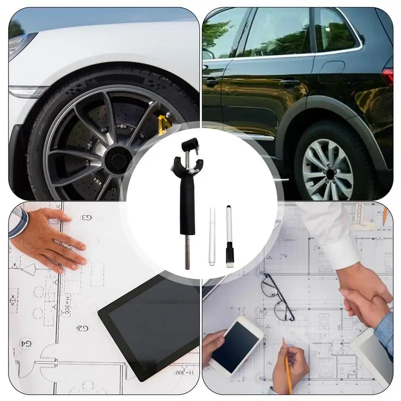 Car Parallel Scriber Gauge Marking Regolabile Precision Linear Wheel Sopracciglio Scriber Dual Purpose Parallel Scriber Drawing Tool