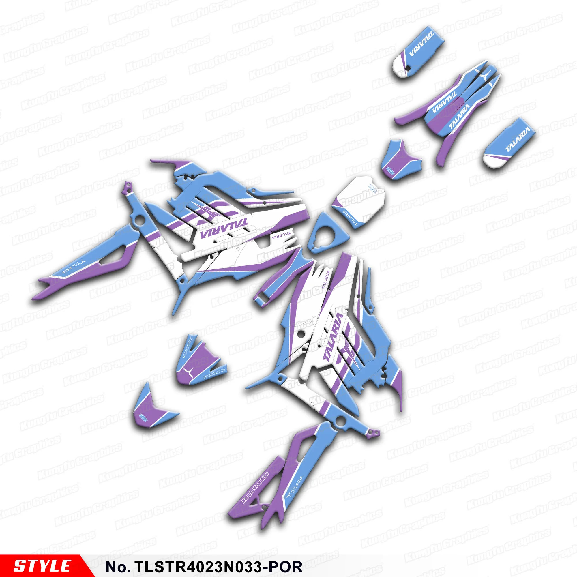 Aftermarket Graphics Waterproof Sticker Decal Kit Per Talaria Sting Mx / Sting R L1E Sx3, Tlstr4023N033-Por