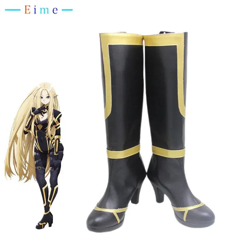 Anime The Eminence Shadow Alpha Cosplay Shoes Pu Leather Shoes Halloween Carnival Boots Cosplay Prop Custom Made