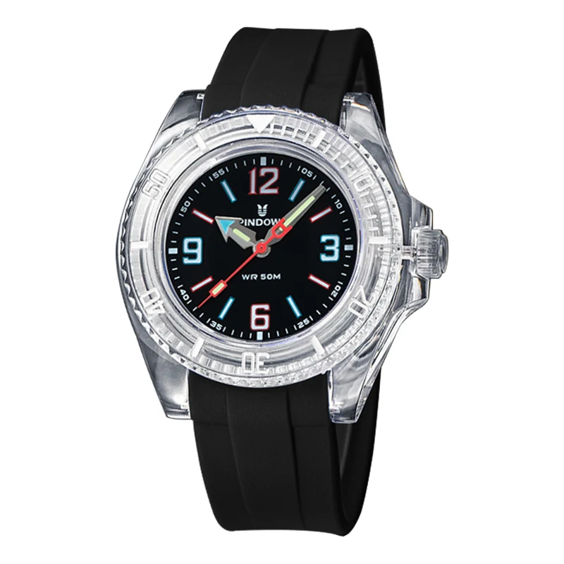 Fashion Beautiful Watches Women Waterproof Original Trasparente Case Hand Clock Girl Casual Ladies Orologio Da Polso Con Quadrante Rotante Al Quarzo