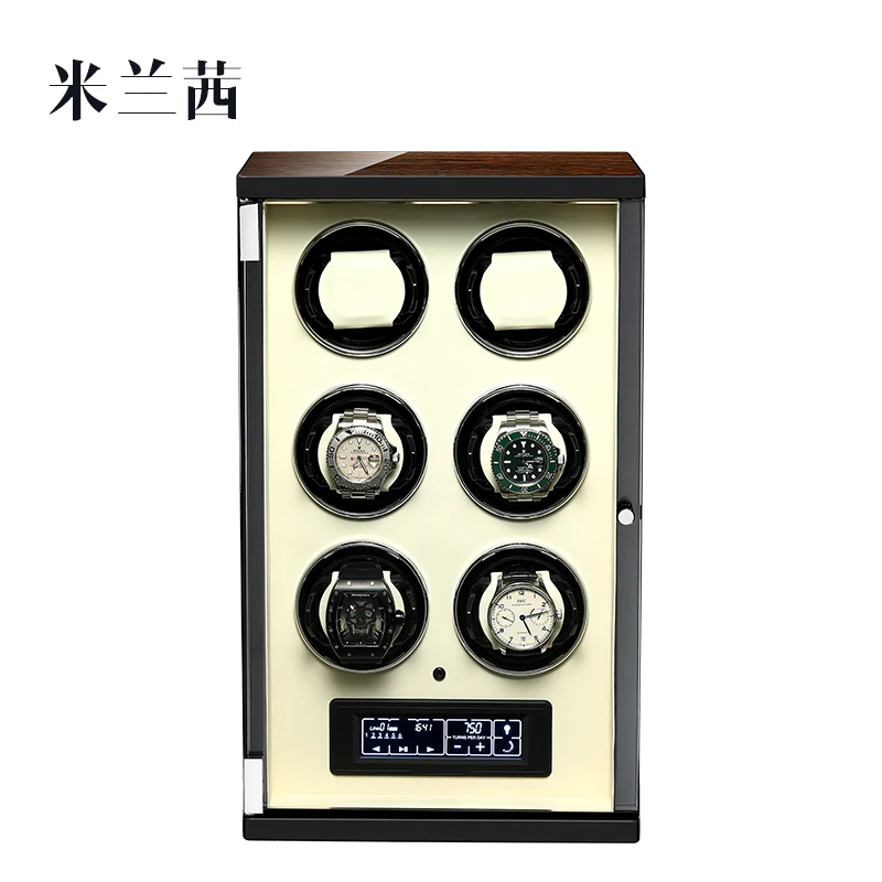 Melancy Automatic Winder Vibrator Orologio Meccanico Smart Rotary Placer Scatola Per Orologi In Legno Sicurezza Casa Anti-Magnetica