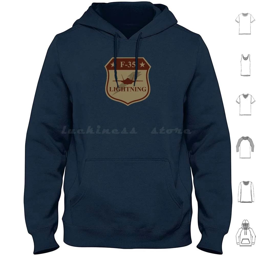 F-35 Lightning Patch ( Desert Subdued) Felpe Con Cappuccio Manica Lunga F35 Lightning F 35 Lightning F 35 Lightning Ii F 35