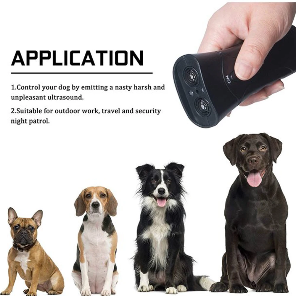 Ultra Sonic Anti Dog Barking Pet Trainer Led Light Gentle Chaser Petgentle Sonic Stop Barking Control Tool Dog Repellent Trainer