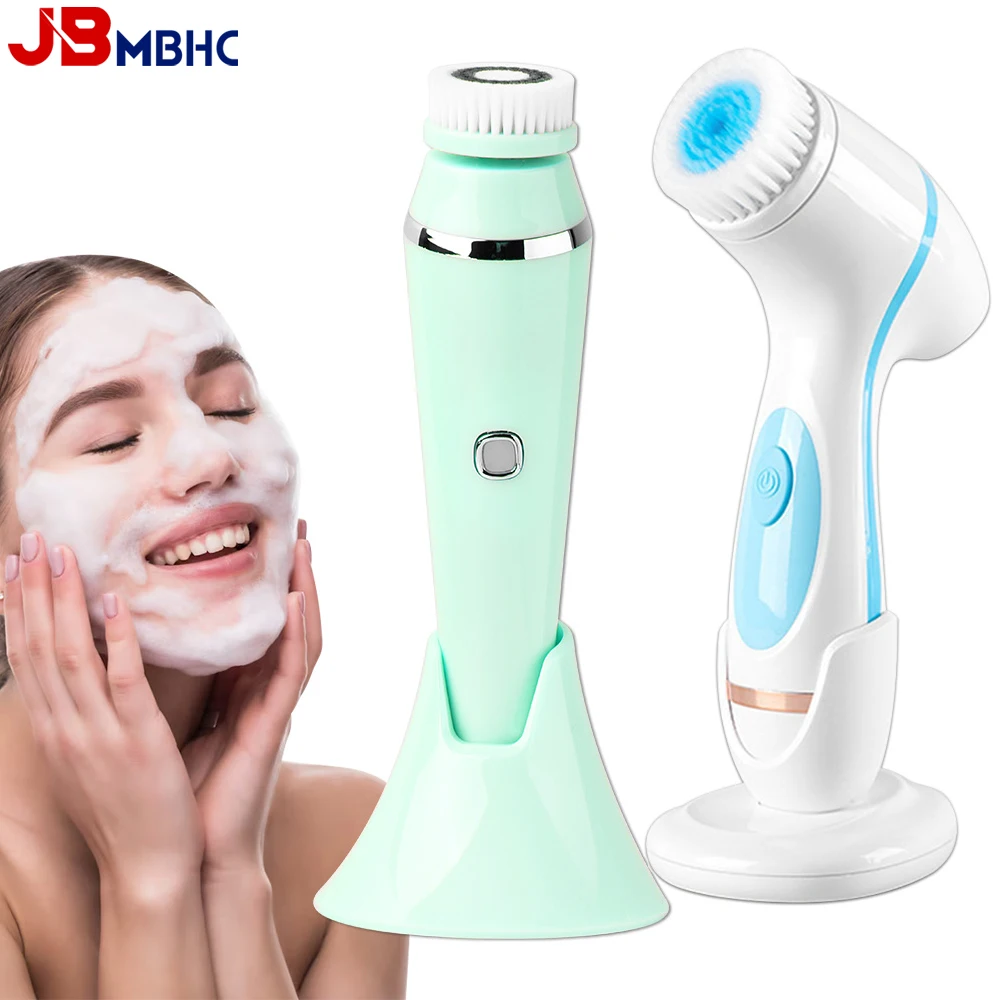 Spazzola Elettrica Per La Pulizia Del Viso Per La Cura Della Pelle Del Viso Wash Sonic Vibration Massage Tool Face Acne Pore Blackhead Detergente In S