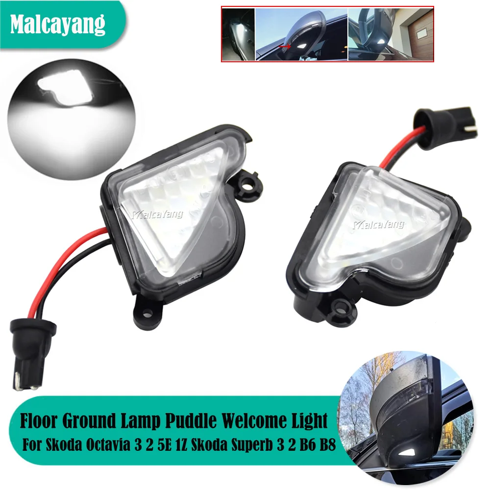 Lights Lights Sotto Le Luci Della Puddle Dello Specchio Laterale Per Skoda Octavia 3 5E 2012-2020 Octavia 2 1Z 2004-2013 Superb 2 2008-2020