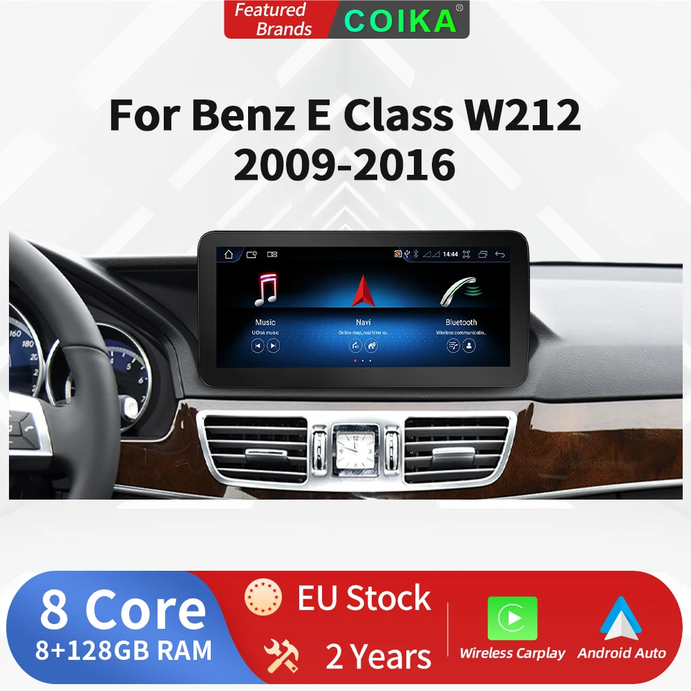 Sistema Android 10.25 ''Autoradio Palyer Per Mercedes W212 2009-2016 Bt Dsp Wifi Sim 4G Ips Lettore Multimediale Touch Screen