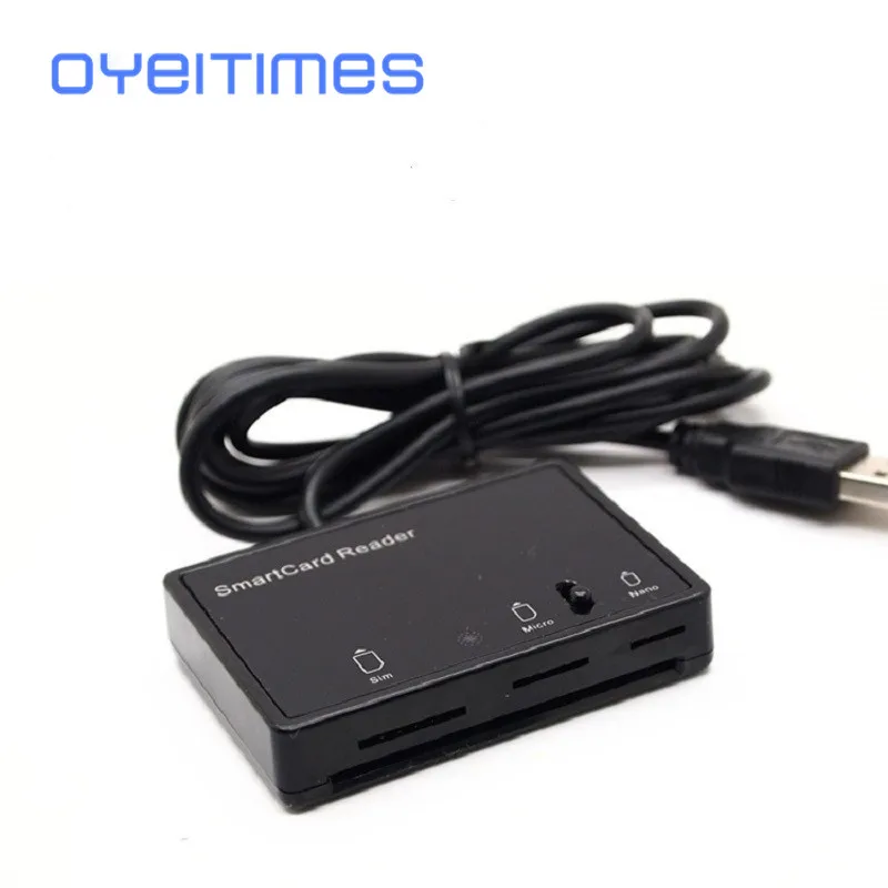 Oyeitimes Mcr3516 4 In 1 Multifunzionale Del Lettore Di Schede Usb 2.0 12 Mbps Di Contatto Smart Card Reader 2G/3G/4G Sim Card Reader Writer
