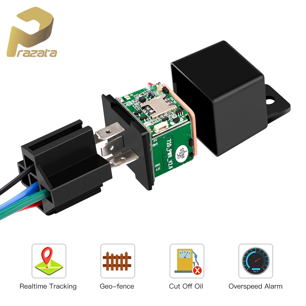 Mini Car Tracker Relay Vehicle Tracker Con Sim Card Mv720 Cut Off Fuel Gsm Gps Tracker Pista In Tempo Reale Allarme Di Velocità Eccessiva Web Gratuito