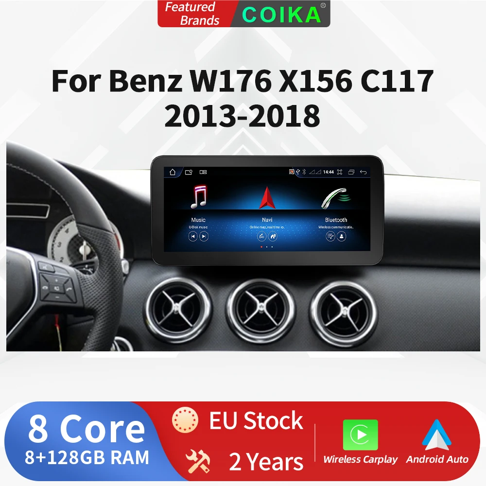 10.25 ''Sistema Android Car Gps Navi Screen Per Mercedes A Cla Gla W176 C117 X156 Wifi Google Wireless Carplay Sim 4G Usb Bt