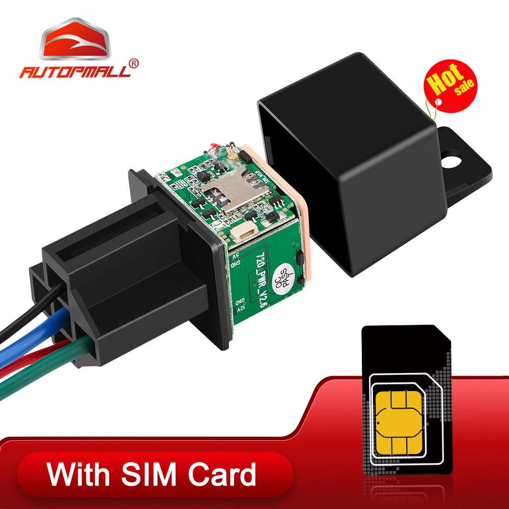 Gps Tracking Mv720 Con Sim Card Localizzatore In Tempo Reale Gsm Tracker Relay Gps Tracker Car Freeapp Telecomando Cut Off Oil Fuel 720