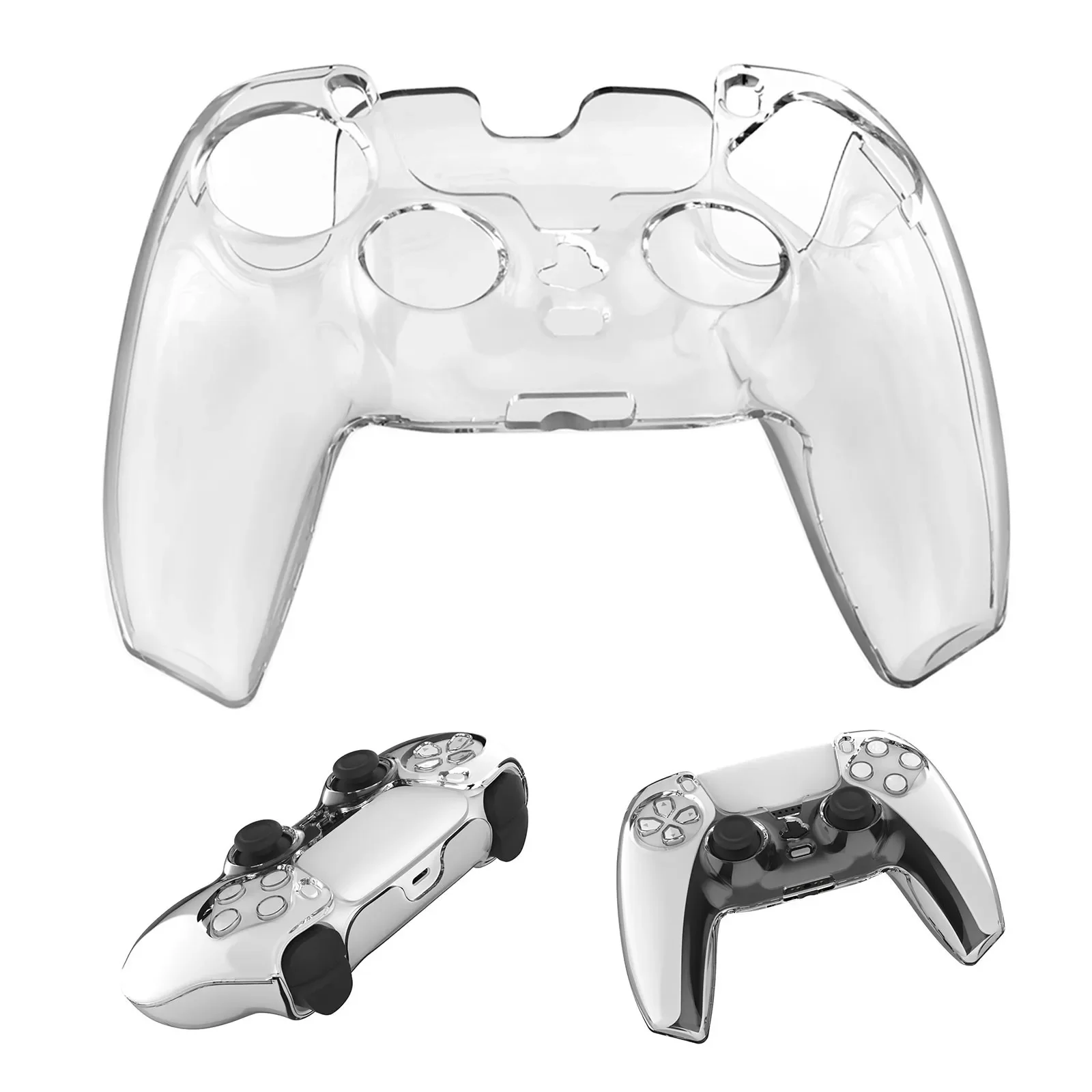 Custodia Rigida Crystal Clear Cover Protettiva Per Sony Ps5 Play-Station 5 Console Controller Cover Antiscivolo Ultra Sottile Skin Shell