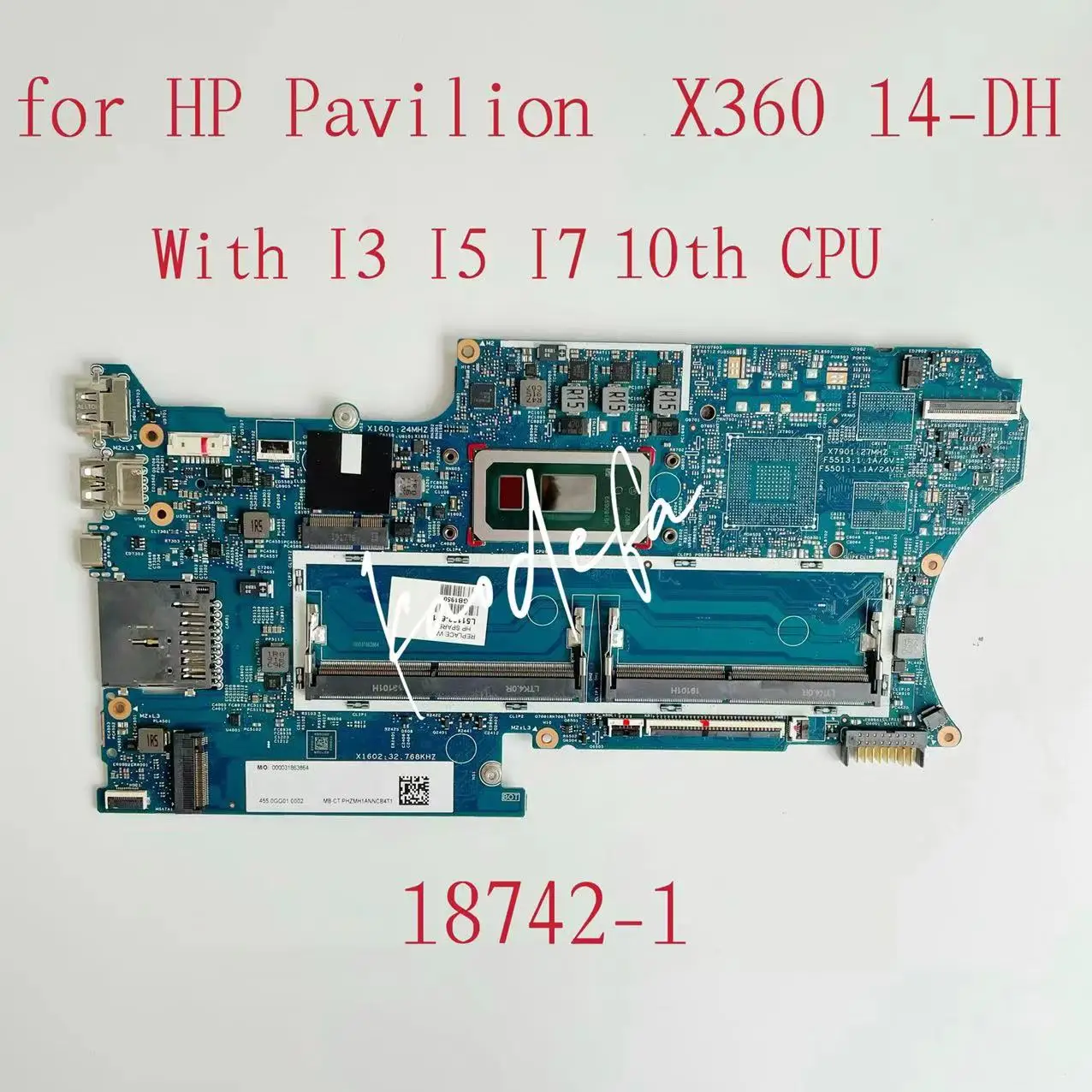 18742-1 Scheda Madre Per Scheda Madre Per Laptop Hp Pavilion X360 14-Dh Con I3 I5 I7 10Th Cpu Ddr4 L67766-601 L67767-601 L67768-601